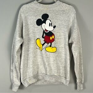 Vintage 80s Disney Mickey Mouse Grey Sweatshirt Men’s Size X Large Retro